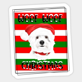 Merry Christmas - Funny Christmas With Dogs Sticker